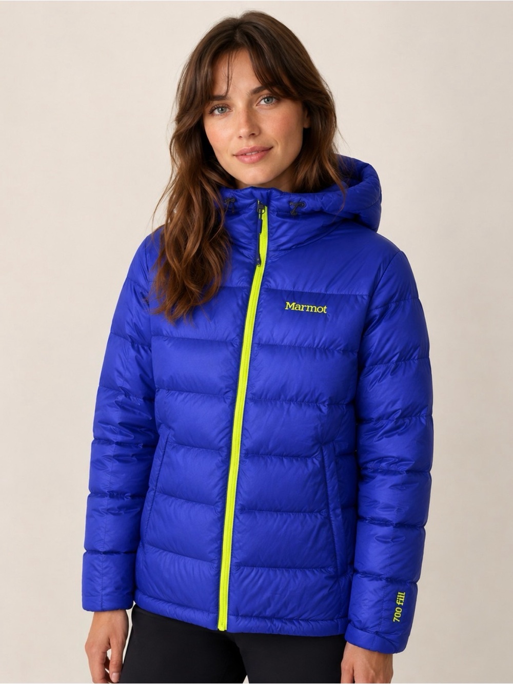 Marmot Guides Down Hoody Cobalt Blue Purple 700 Fill Puffer Jacket Small
